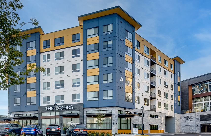 Exterior of The Woods at Alderwood in Lynnwood, WA.